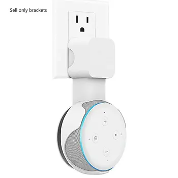 

Outlet Wall Mount Holder For Echo Dot 3 Bracket Home music speaker Mount Voice Assistant In Kitchen Bedroom Portable Audio Stand