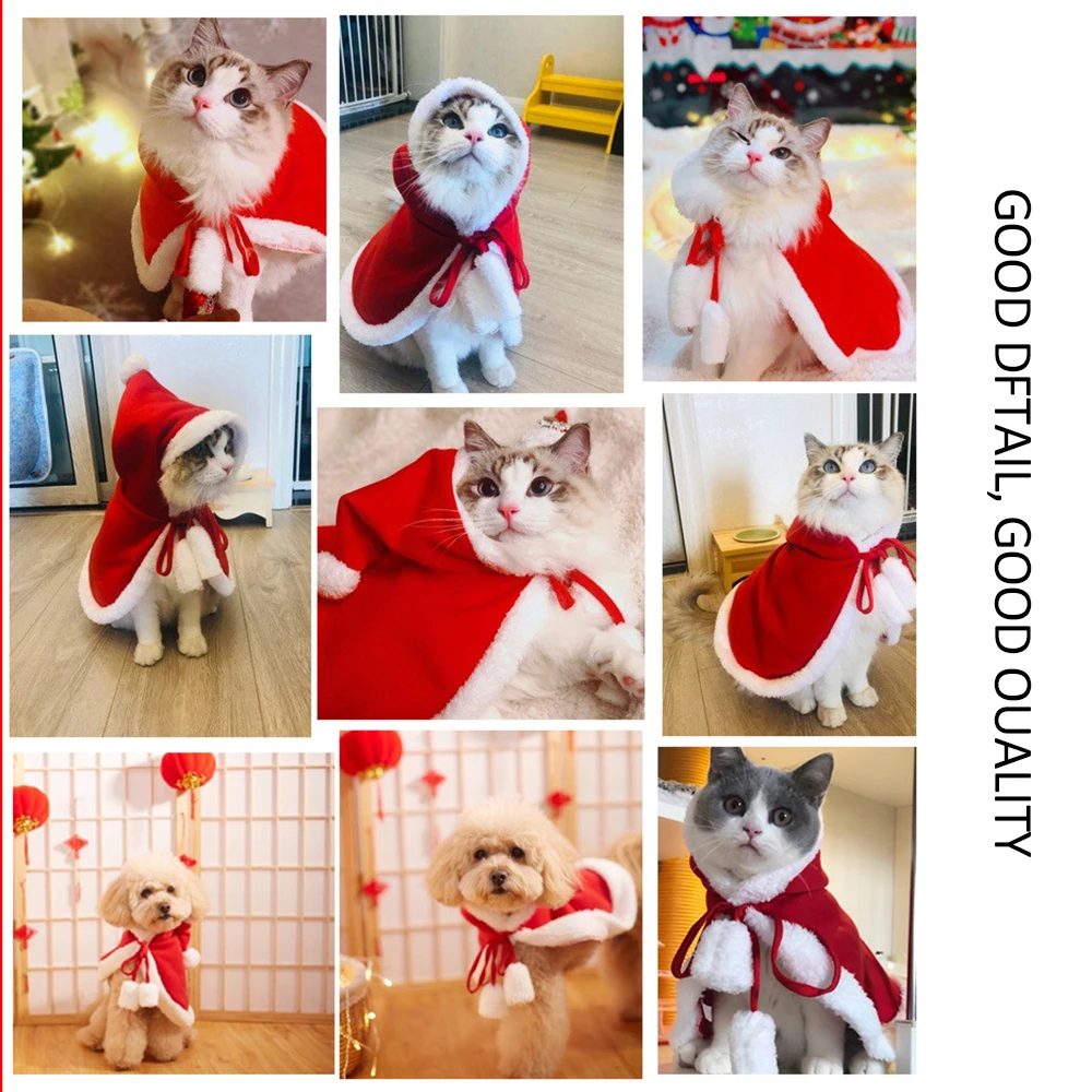 Одежда для домашних животных, собак, кошек, костюм на Хэллоуин, кошка, шляпа, шарф, костюм, плащ, наряды для домашних животных на год, костюм, плащ, Рождественская одежда, mascotas 4