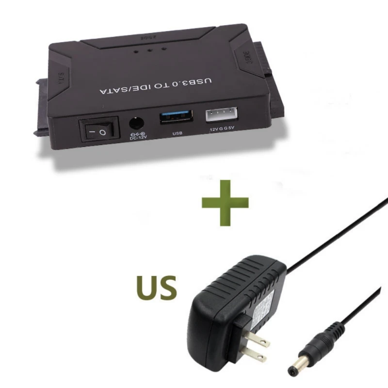 US USB 3,0 к SATA IDE адаптер для передачи данных конвертер 3 в 1 для портативных ПК 2," 3,5" HDD жесткий диск драйвер с питанием - Цвет: US