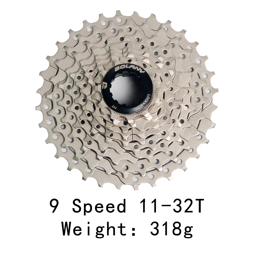 9S 32T 8, 9, 10, 11, Скорость 25 32 36 40 42 46 50 52 T Roadbike трещотка велосипедная кассета горный велосипед Звездочка Совместимость маховое колесо - Цвет: 9S 32T