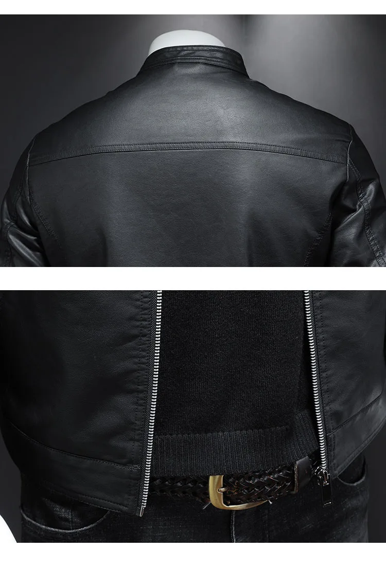 mens leather jackets on sale Large size autumn fashion trend coats male new style slim stand-up collar motorcycle leather jacket men's PU leather jacket 5XL leather vests