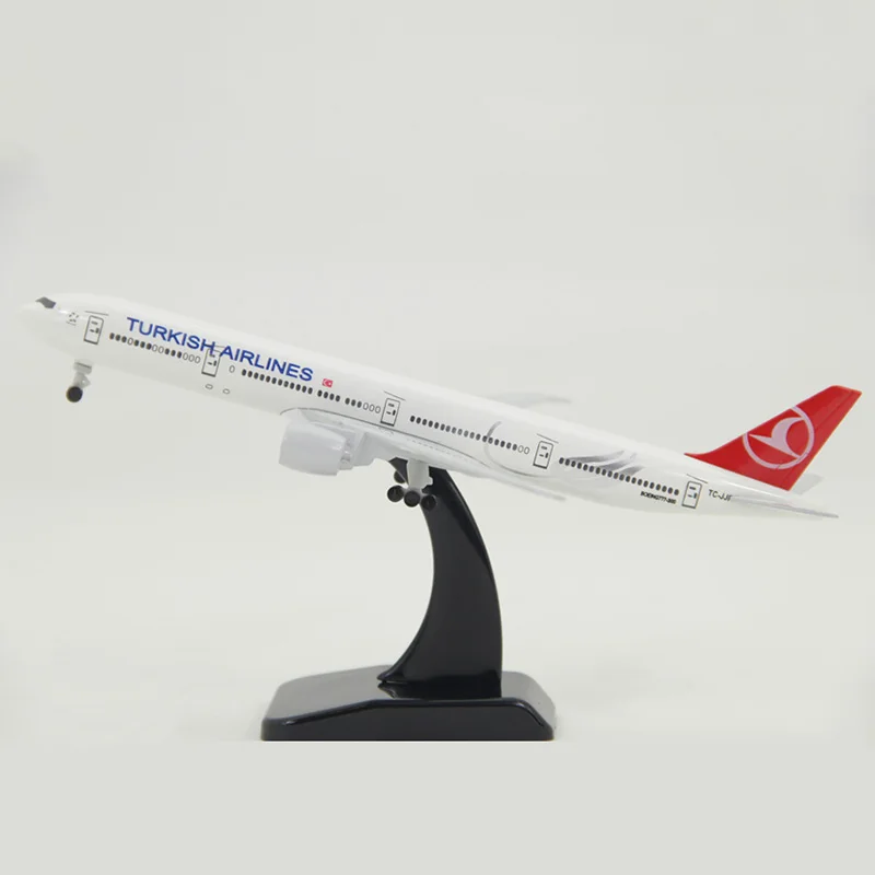 19 см Boeing 777 Турция турецкий авиалиний модель аэроплана самолет авиационный литой под давлением пластиковый сплав игрушечные самолеты подарки для детей