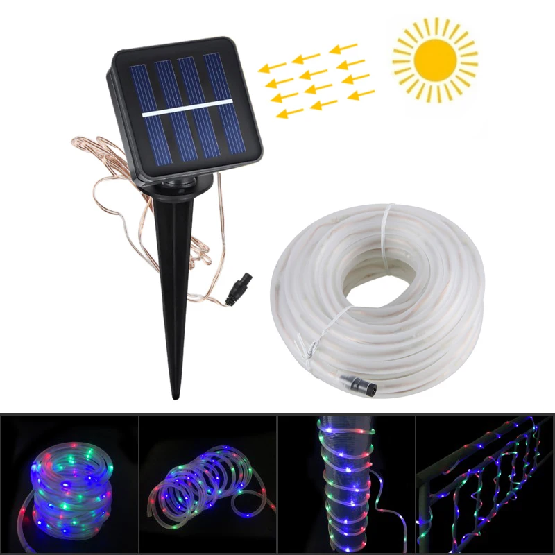 

RGB 100 LED Multi-function Solar Festival Decoration Light String For Outdoor Activities In The Garden Or Lawn