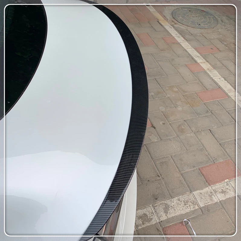 Для Tesla модель 3 стайлинга автомобилей спойлер заднего багажника, крыла МОЛДИНГ ПОЛОСА накладка ABS Пластик авто аксессуары