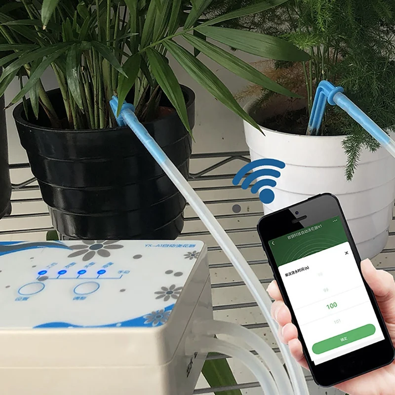 Умная Оросительная спринклерная система управления Wifi автоматическое устройство орошения дистанционное управление садовая система капельного орошения водяной насос Eu
