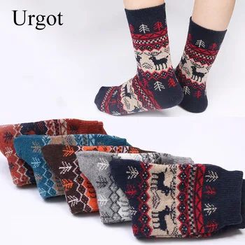 

Urgot 5 Pairs/lot Women's Socks Lady Christmas Gift Fashion Winter Cute Wool Socks Ladies Female Thermal Warm Animal Socks Meias