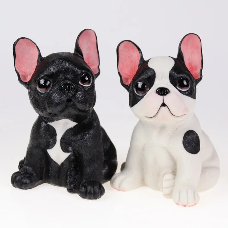 クリエイティブフレンチブルドッグアート彫刻シミュレーション動物かわいい犬の彫像樹脂アート クラフト家の装飾アクセサリーr2479 彫像 彫刻 Aliexpress