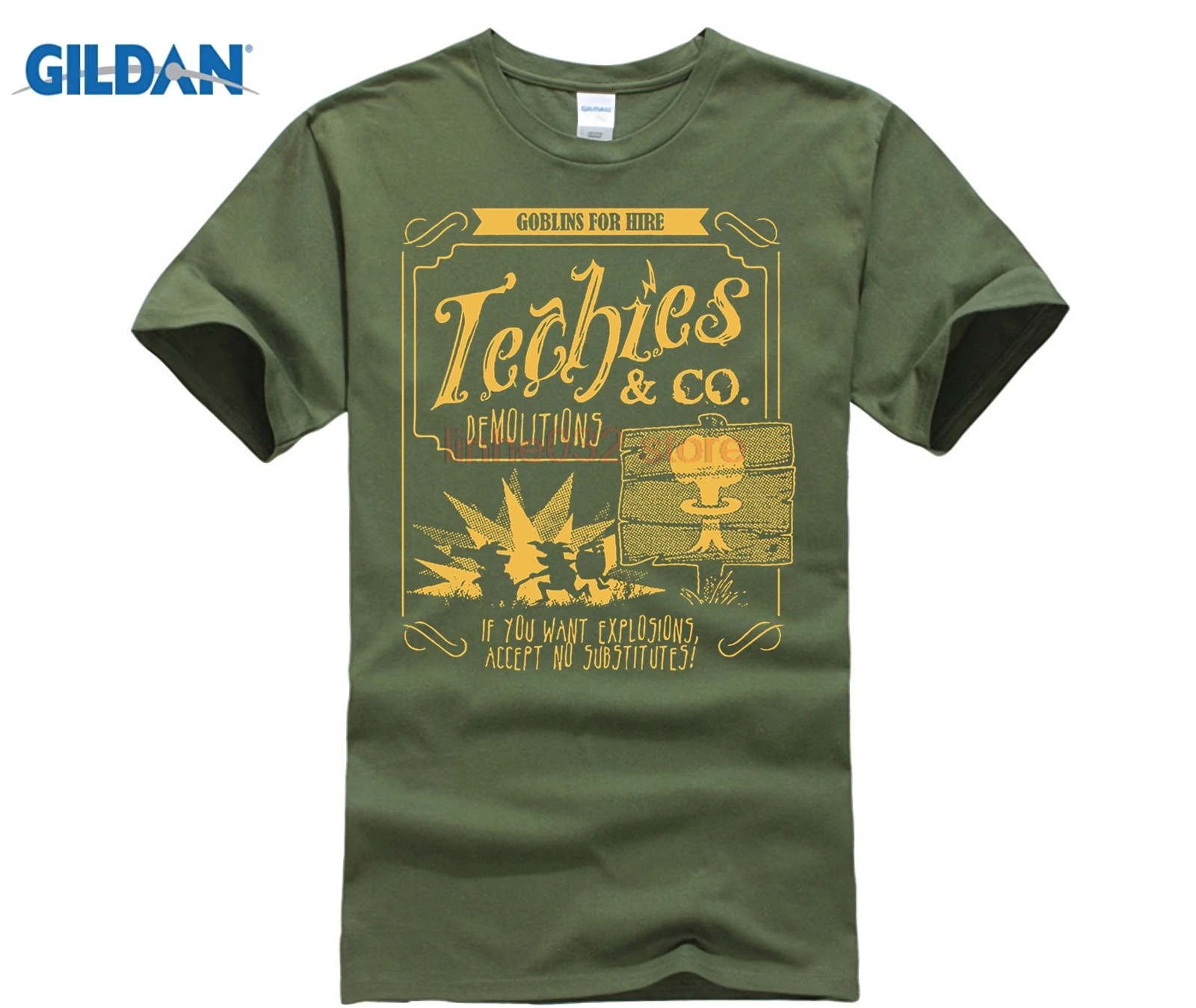  DOTA Parody Techies Men's T-Shirt Summer Short Sleeve T Shirts Tops S~3Xl Big Size Cotton Tees Free