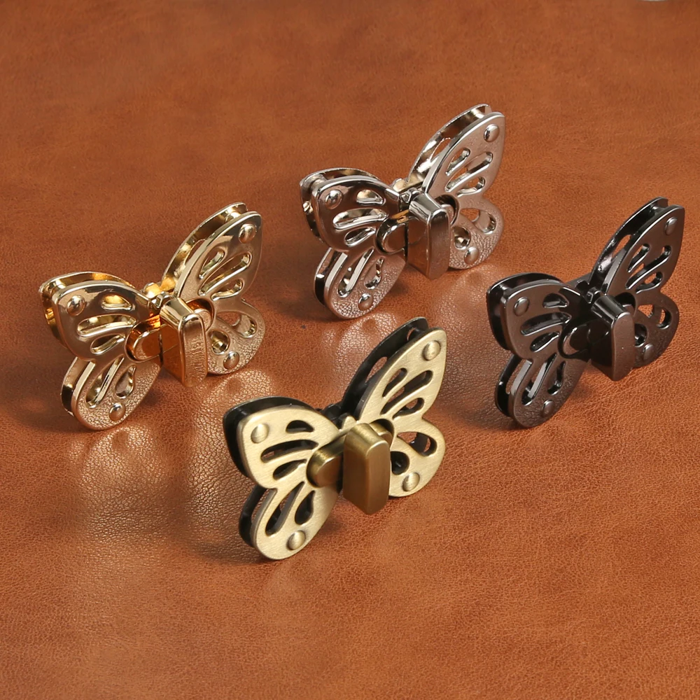 10PCS Metal Butterfly Bag Turn Lock Twist Lock Clasp for Women Leather Craft Bag Handbag Shoulder Bag Purse DIY Accessories