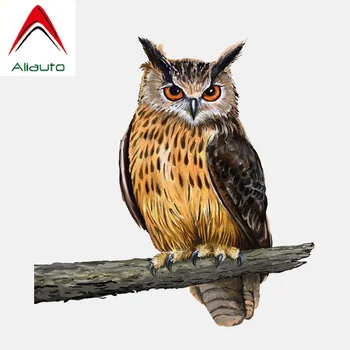 

Aliauto Automobile Motorcycles Decoration Car Sticker Owl Standing on A Branch PVC Waterproof Reflective Decals,15cm*15cm