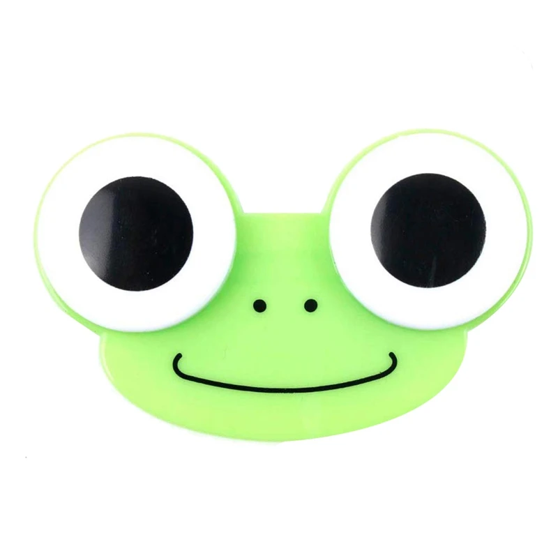 Чехол для контактных линз с изображением лягушки 3 шт. зеленый пластиковый держатель для контактных линз портативный контейнер для замачивания линз с героями мультфильмов