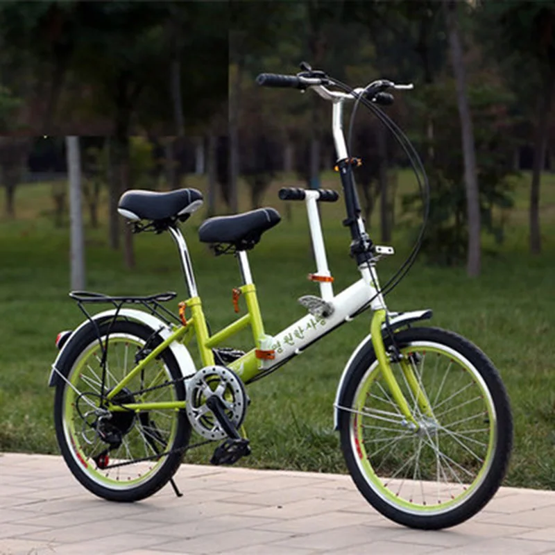 20-Inch Mother And Child Folding Bike With A Child Parent-Child Car To Pick Up And Go To School Shopping Mother And Child Car