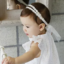 Южная Корея Детская резинка для волос аксессуары для волос Младенцы головной убор цветочный головной венок Младенческая Детская повязка для волос милые девочки повязки для волос Princ