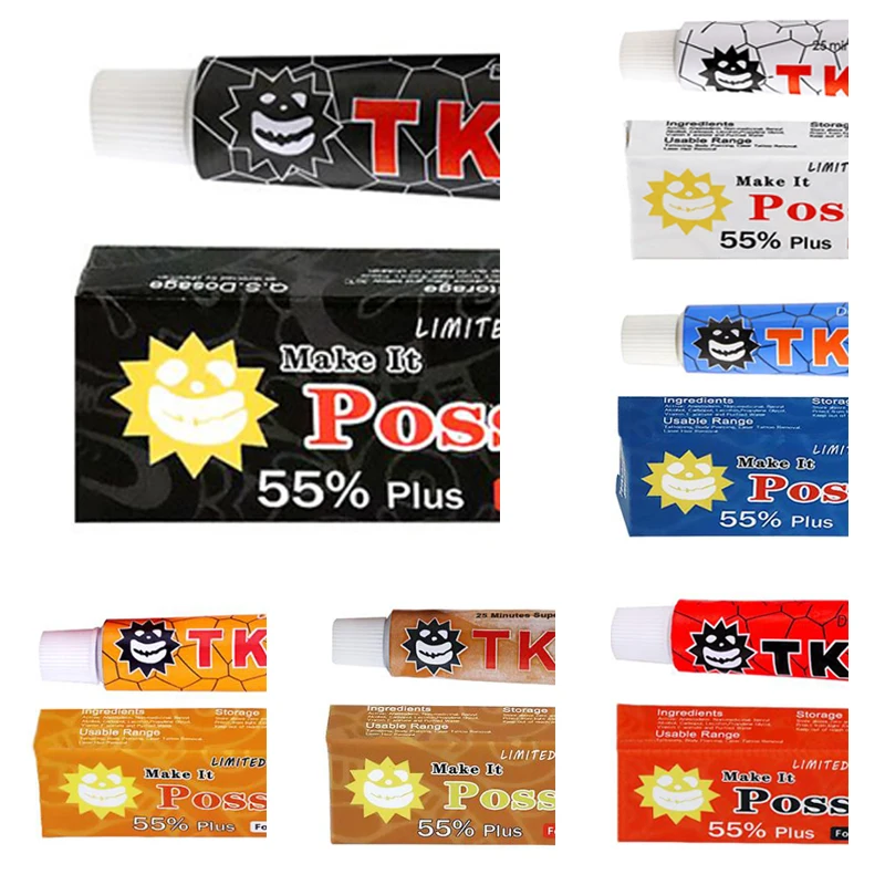 Lidoc-crema Tktx para tatuajes, maquillaje permanente, belleza corporal, tatuaje de cejas, 10g, 55%