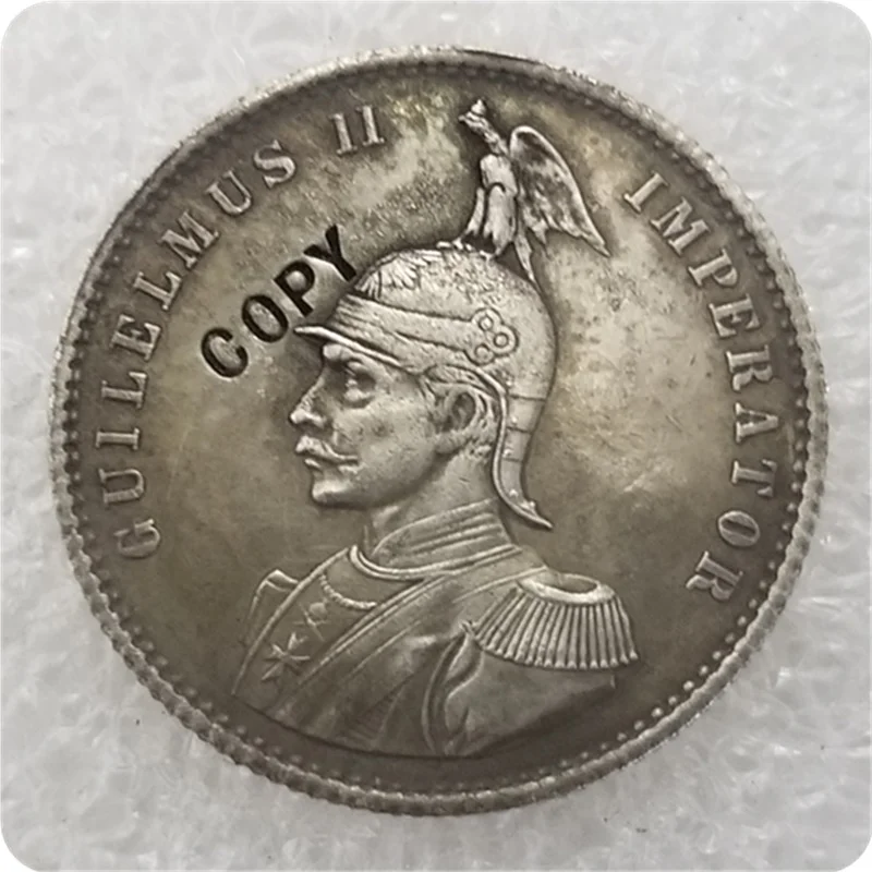 1891 немецкая East Africa 1/2 Rupie - Wilhelm II копия монеты | Дом и сад
