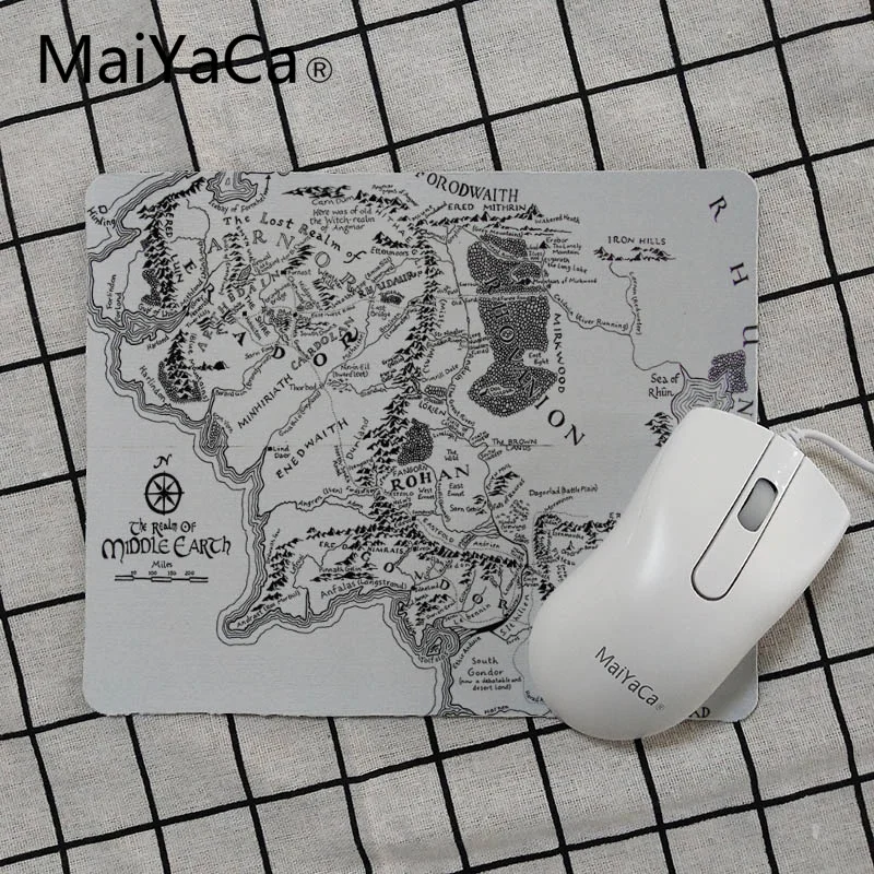 18x22cm MaiYaCa Властелин колец карта Средиземья комфорта маленькая Мышь коврик для мыши DIY Роскошный Высококачественный протектор игровой коврик для мыши с изображением - Цвет: 18x22cm