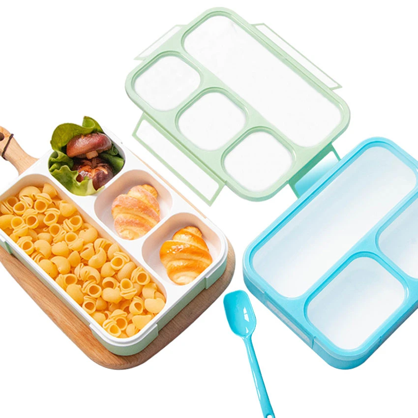 

Plastic Bento Box Meal Storage Food Container Lunch Box 3/4 Compartment Reusable Microwavable Containers Home Comida Lunchbox