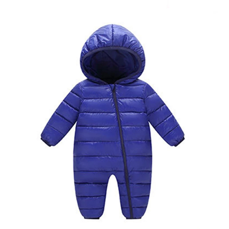 Navy Blue ShangTong/комбинезон для маленьких девочек и мальчиков; Зимний пуховик для детей; утепленная верхняя одежда для малышей; теплые куртки для маленьких От 1 до 3 лет - Цвет: Navy Blue