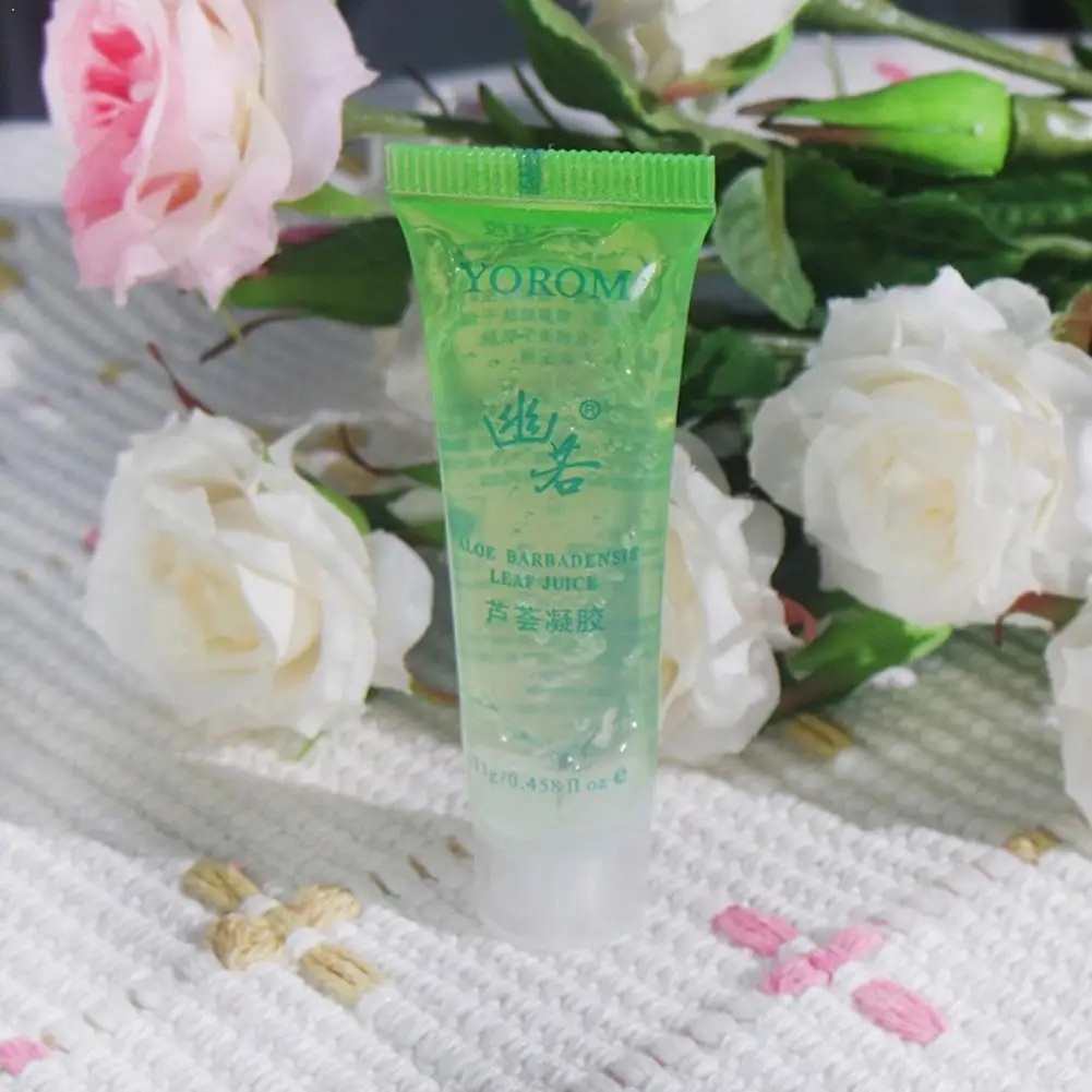 

13ml Aloe Vera Gel Soothing Moisturizing Natural Plants Acne Skin Primer Base Skin Treatment Care Face Makeup Repair Cream W3A3
