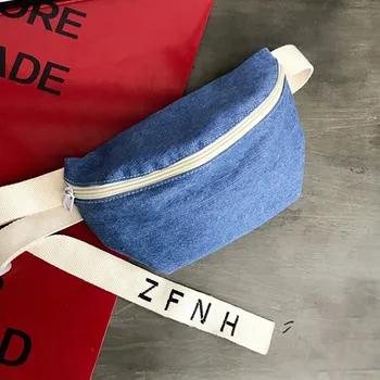 

Unisex Canvas Bag Casual College Style Waist Pack Women/Men Belt Bag Simple Zipper Phone Bag Portable Chest Bag Crossbody Bag