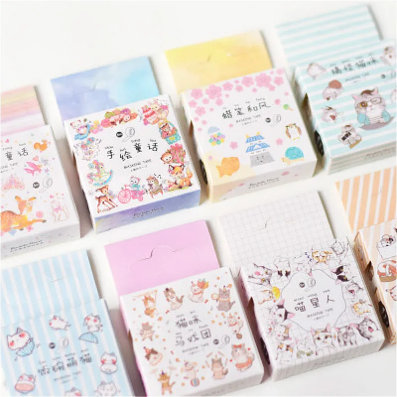 

2019 New Cartoon Washi Tape 15mm*5m Masking Tape Creative Shine Fashion Petal Animal Paper Japanese Scrapbooking Sticker