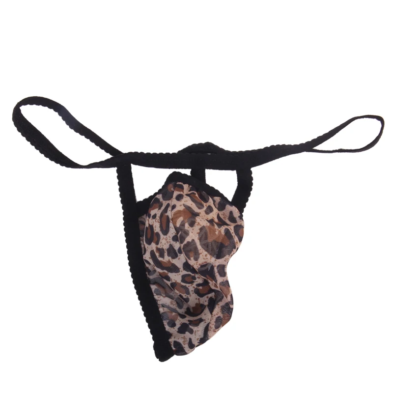 Mens Mesh Thong Sexy Underwear Bulge Pouch T-back  Bikini G-String String Briefs For Sex 