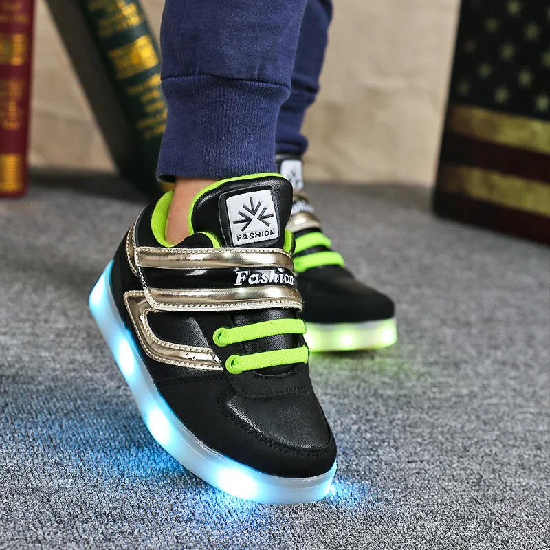26-37 размер/usb зарядка корзина Led детская обувь с светильник детская повседневная обувь для мальчиков и девочек светящиеся кроссовки светящаяся обувь enfant