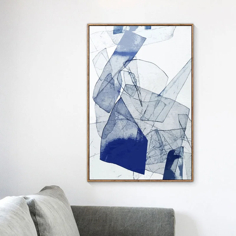 Dark Blue Ink Wall Art Canvas Print Painting Nordic Style Poster Modular Picture for Living Room Home Decoration Dark Blue Ink Wall Art Canvas Print Painting Nordic Style Poster Modular Picture for Living Room Home Decoration