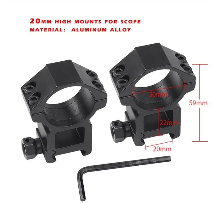 20mm high mounts Schmidt Bender 1,2-6x24 30 мм диаметр трубки короткий оптический прицел с подсветкой охотничий прицел со стеклянной увеличенной сеткой привлекающий внимание - Цвет: 20mm high mounts