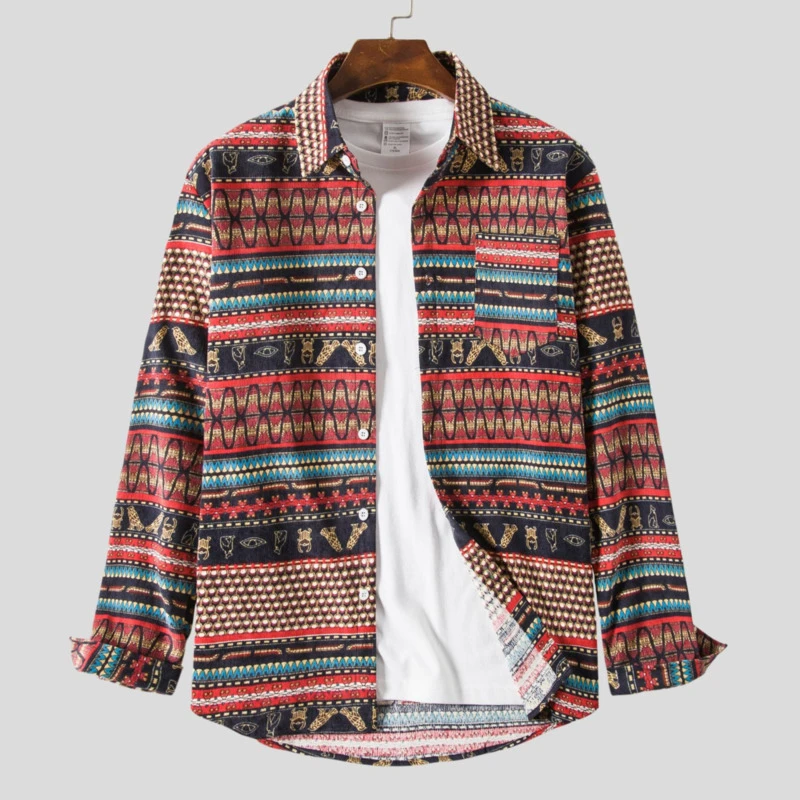 ethnic pattern printed casual shirts