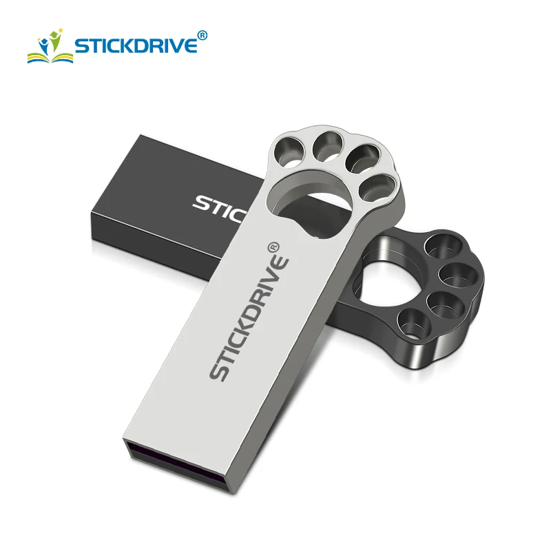 Кошачий коготь usb флэш-накопитель 32 Гб 64 Гб 128 ГБ usb-носитель stick 4 ГБ 8 ГБ флэш-накопитель 16 Гб flash usb 2,0 pendrive изготовленным на заказ логосом