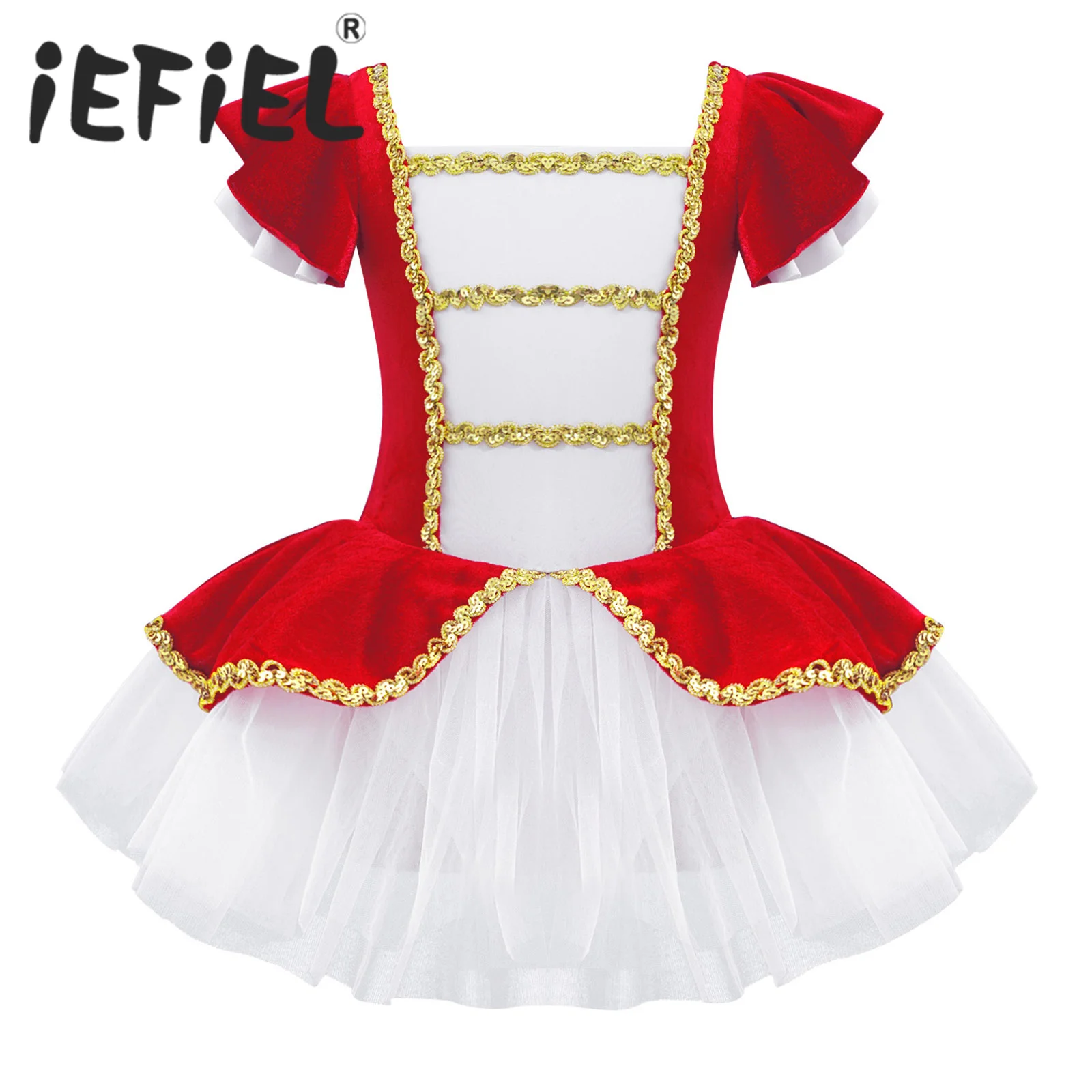 Robe De Ballet à Franges Sans Manches - Justaucorps Pailleté Pour Danse - Dos Nu Avec Bretelles - 11