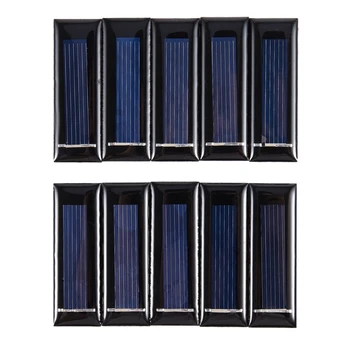 

HOT 10Pcs Mini Solar Panel New 0.5V 100mA Solar Cells Photovoltaic panels Module Sun Power battery charger DIY 53*18*2.5mm