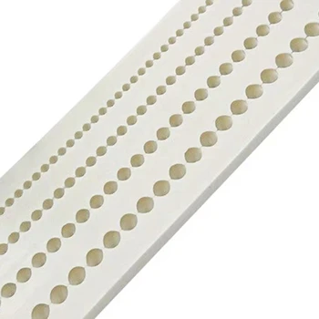 

Round Pearl Chain Borders Silicone Mold Fondant Cupcake Mould Decorating Tool