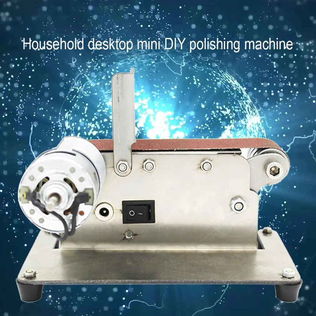 Профессиональная мини Вертикальная ленточная машина DIY полировальная машина точилка с фиксированным углом металла фиксированный угол заточки машина ЕС