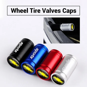 

4pcs Car Styling Stainless Alloy Car Tire Valve Stem caps Bolt-in Aluminum Tyre Stem Air Caps for Chevrolet
