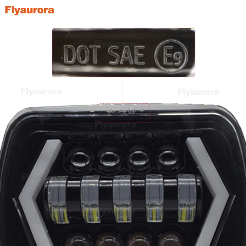 Квадратные бусины 4x6 светодиодный море луч грузовика фары HID Замена Передний
