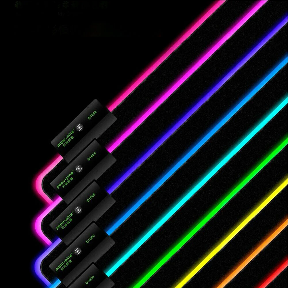 Легкая Чистка коврик для мыши домашний Гладкий RGB красочный практичный светящийся легкий игровой большой офисный коврик для ноутбука Настольный