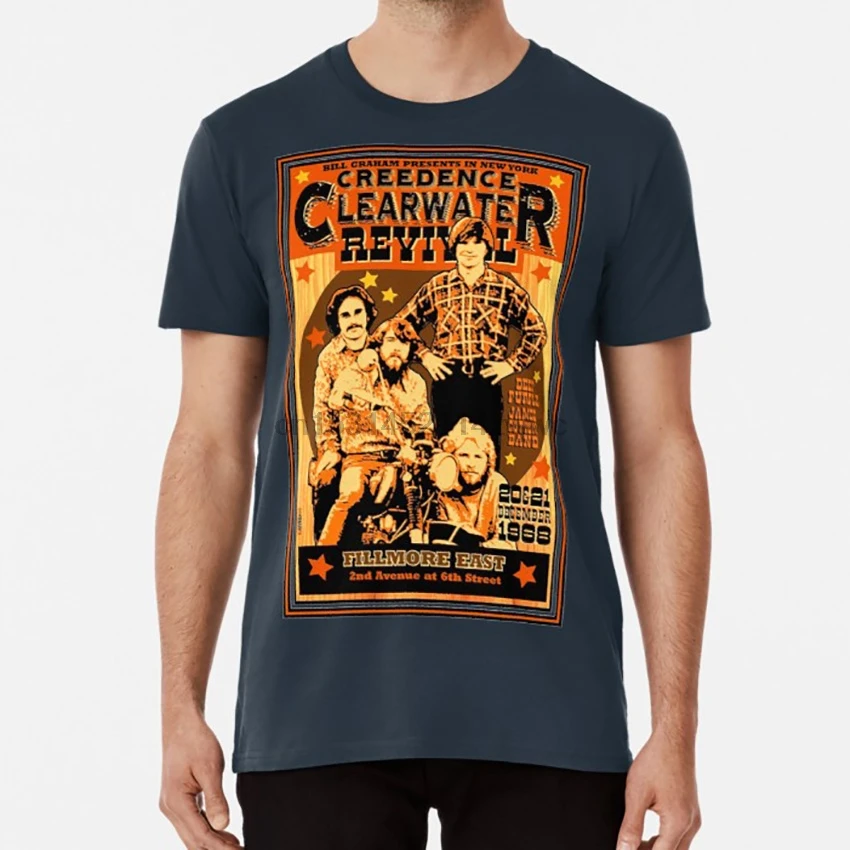Винтажный Ретро-постер для концерта Ccr футболка Creedence Clearwater John возбуждение