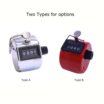 

Metal 4 Digit Manual Mechanical Counter Palm Counters Hand Clicker Tally Counter Training Timer Children's Educational Toys