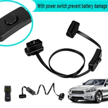 

60CM OBD 2 Male to Female Right Angle Diagnostic Extension Cable 60CM with Power Switch Extension Cable Diagnostic Tool