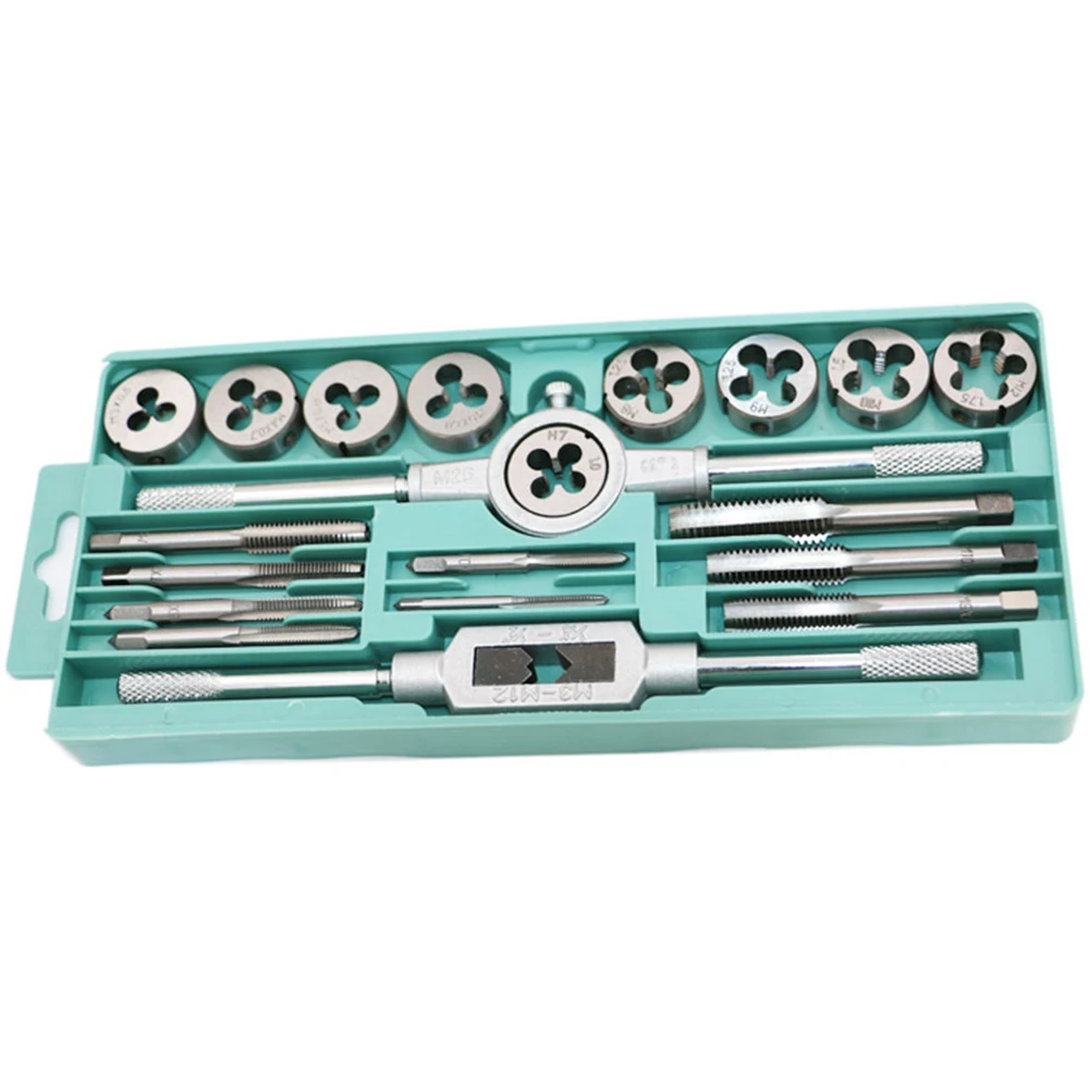 

Tap and Die Set with Adjustable Wrench Twisting Hand Tool Hand Tap