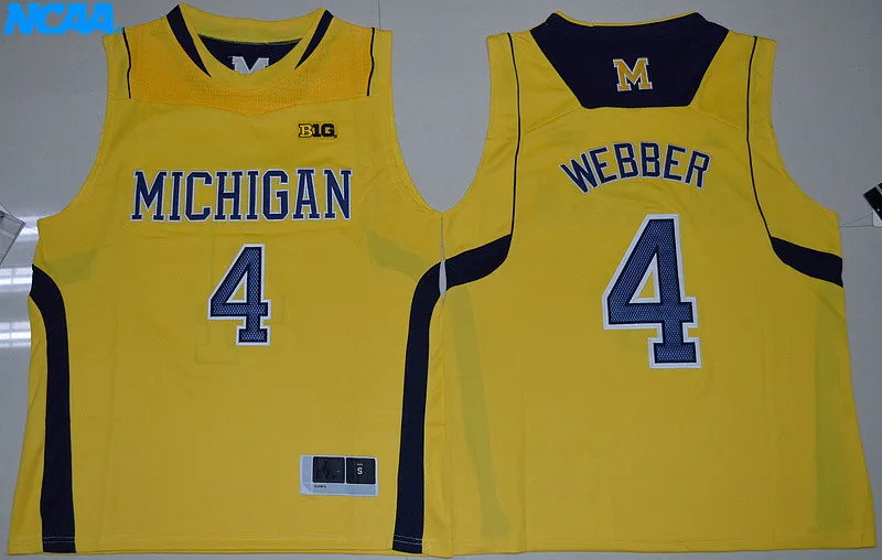 Новое поступление высокое качество Michigan Chirs Webber#4 футболка колледжа Limited Майки S-XXXL