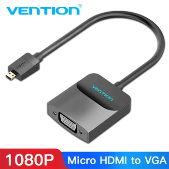 

Vention Micro HDMI to VGA Adapter 1080P Micro HDMI Male to VGA Female Converter for Camera Projector Tablet PC VGA Cable Adaptor