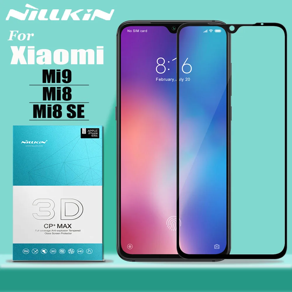 NILLKIN для Xiaomi mi 9/8 SE Защитное стекло для экрана 3D CP+ MAX полное покрытие защитное закаленное стекло для Xiaomi mi 9 mi 8 SE