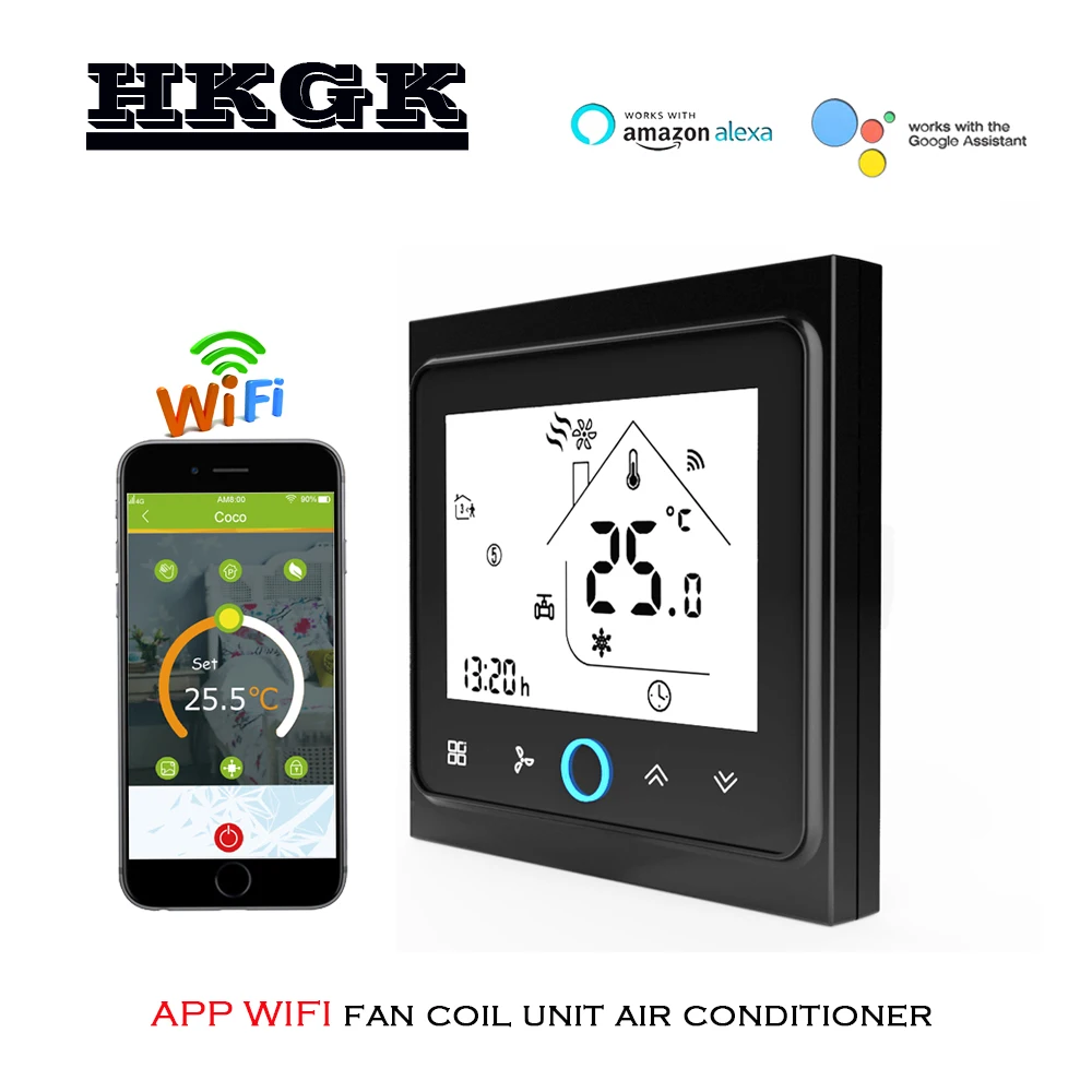2p 4p cooling/heating digital wireless wifi thermostat room temperature control for Central air conditioning