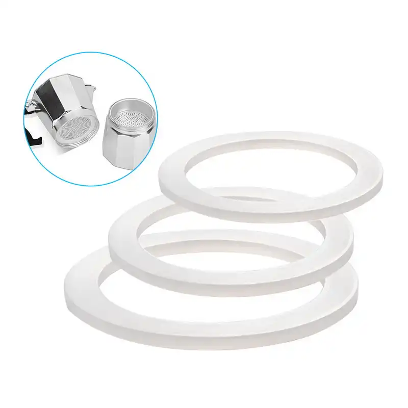 Anillo de sellado de silicona repuesto de anillo para tazas fabricantes de cocina o cafetería Espresso piezas de accesorios CHUN arandela de lavadora Flexible Moka Pot 