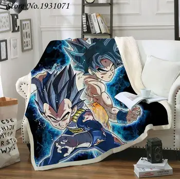 

Anime Dragon Ball 3D Printed Fleece Blanket for Beds Thick Quilt Fashion Bedspread Sherpa Throw Blanket Adults Kids 11