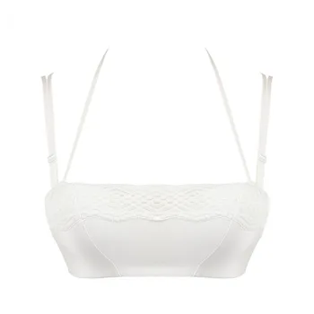

Half Cup 1/2 Cup Sexy Tube Top Underwear White Seamless Without Steel Ring Bra With Detachable Straps Beauty Back Bra