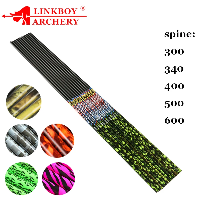 Вал стрелы Linkboy для стрельбы из лука 300 мм стержень 340 400 500 600 камуфляжный вал